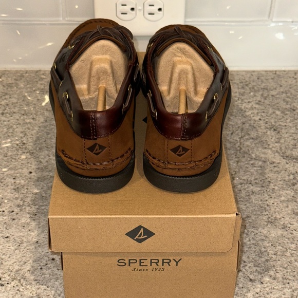 NIB Sperry Men's Authentic Original 2-Eye Boat Shoe Brown Buck - Picture 7 of 13